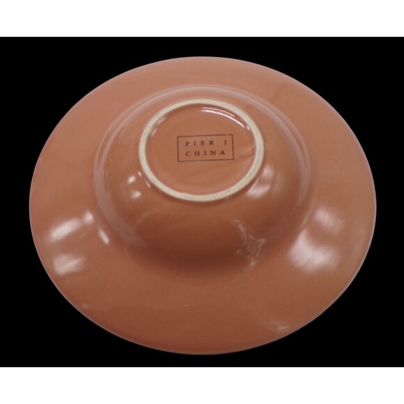 VHTF Pier 1 Imports Nutmeg Spice Wide Rim 9" Soup Salad Bowls Set-4 *RARE EUC* - Picture 9 of 10